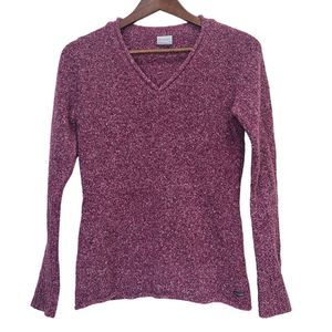Columbia Sportswear Textured Knit Top Rolled Edge Sweater Womens Medium
